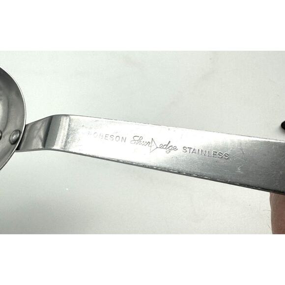 Vintage Robeson Shur Edge Stainless/Wood Utensil Serving Spoon - Picture 9 of 10